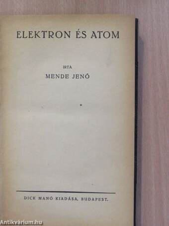 Elektron és atom