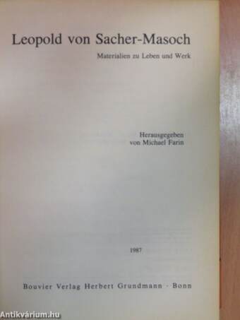 Leopold von Sacher-Masoch