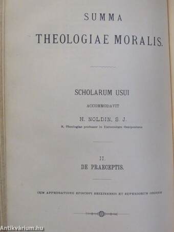 Summa theologiae moralis I-II. (töredék)