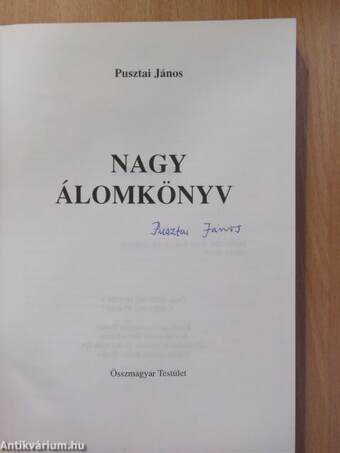 Nagy álomkönyv I. (aláírt példány)