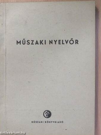 Műszaki Nyelvőr 1955-1956. (teljes évfolyamok)