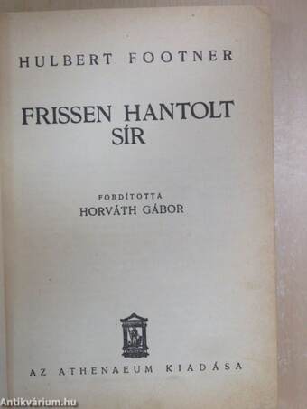 Frissen hantolt sír