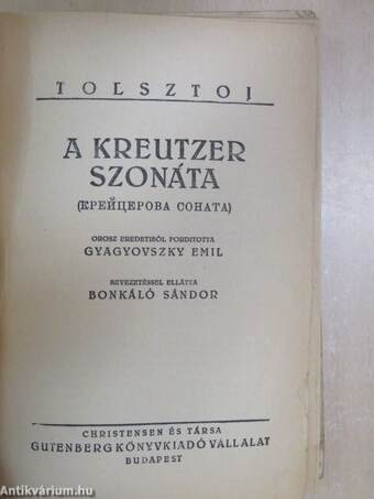 A Kreutzer szonáta