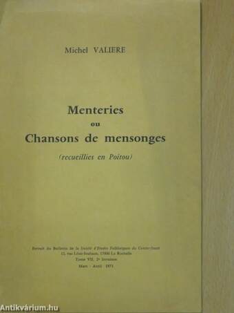 Menteries ou Chansons de mensonges