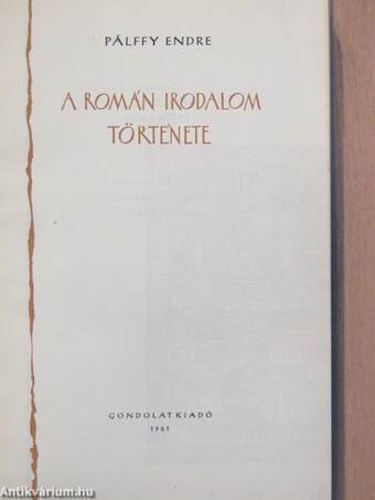 A román irodalom története