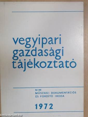 Vegyipari Gazdasági Tájékoztató 1972/1.