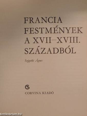 Francia festmények a XVII-XVIII. századból