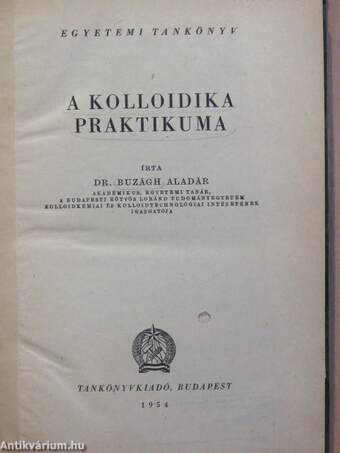 A kolloidika praktikuma