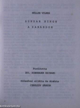 Sundar Singh a zarándok