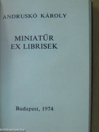 Miniatűr Ex Librisek (minikönyv) (számozott)