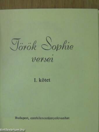 Török Sophie versei I-II. (minikönyv)