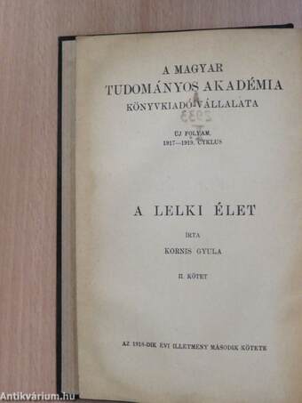 A lelki élet II. (töredék)