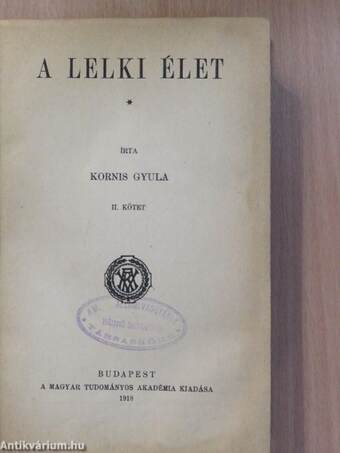 A lelki élet II. (töredék)