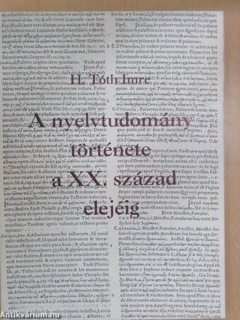 A nyelvtudomány története a XX. század elejéig