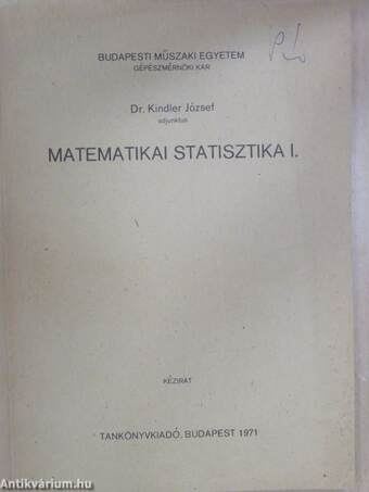 Matematikai statisztika I.