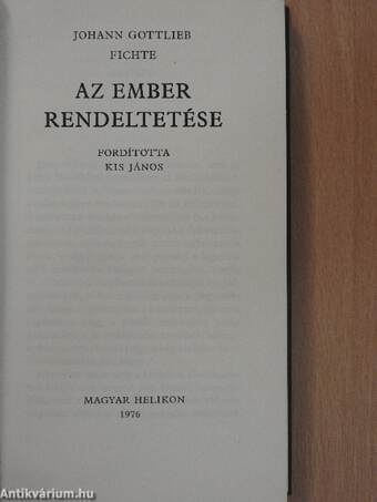 Az ember rendeltetése