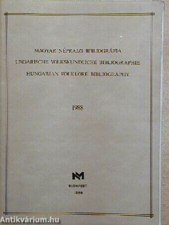 Magyar néprajzi bibliográfia 1988.