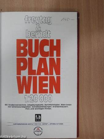 Freytag & Berndt Buchplan Wien 90/91