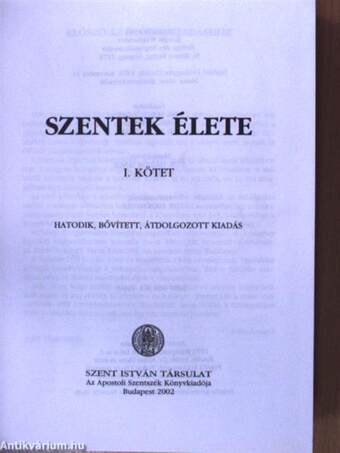 Szentek élete I.