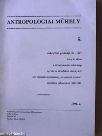 Antropológiai műhely 1994. 2.