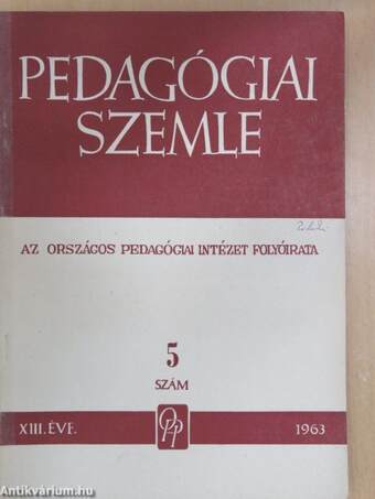 Pedagógiai Szemle 1963. május