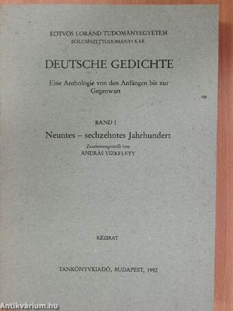 Deutsche Gedichte I.