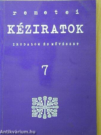 Remetei kéziratok 1992/2.