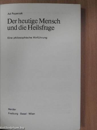 Der heutige Mensch und die Heilsfrage