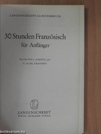 30 Stunden Französisch für Anfänger