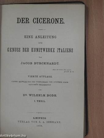 Der Cicerone I.