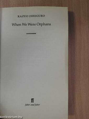 When We Were Orphans