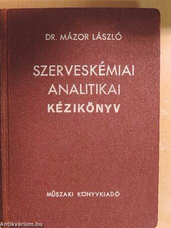 Szerveskémiai analitikai kézikönyv