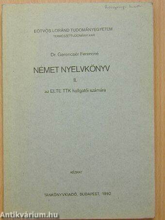 Német nyelvkönyv II.