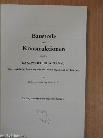 Baustoffe und Konstruktionen für den Landwirtschaftsbau