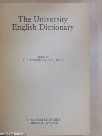 The University English Dictionary