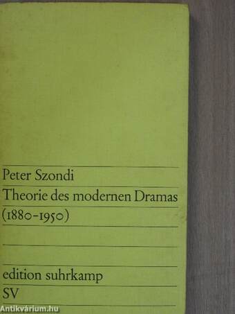 Theorie des modernen Dramas 1880-1950