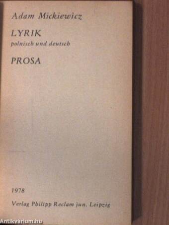 Lyrik/Prosa