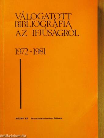 Válogatott bibliográfia az ifjúságról