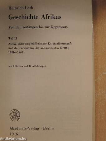 Geschichte Afrikas - Von den Anfängen bis zur Gegenwart II. (töredék)