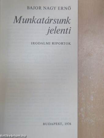 Munkatársunk jelenti