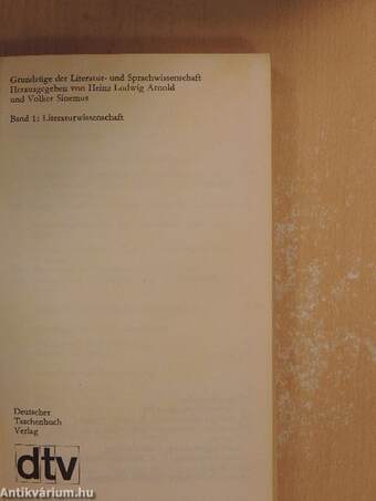 Grundzüge der Literatur- und Sprachwissenschaft 1.