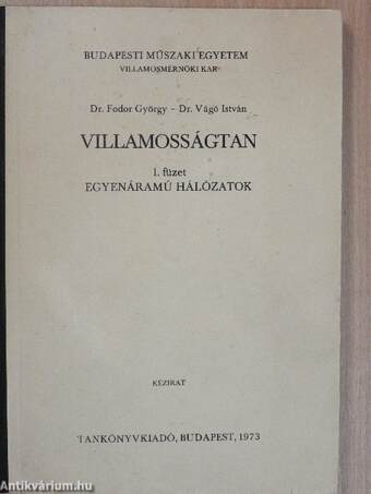 Villamosságtan I.