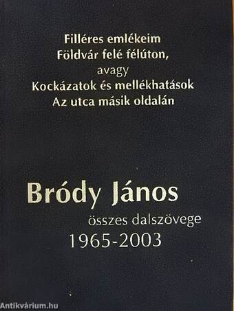 Bródy János összes dalszövege 1965-2003