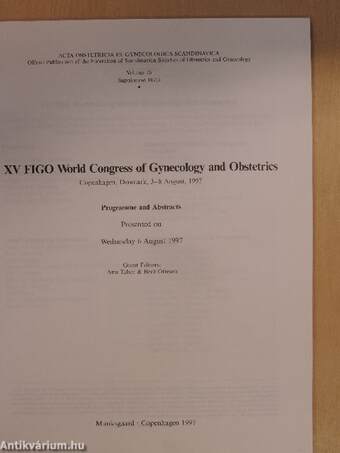 XV FIGO World Congress of Gynecology and Obstetrics 3-8 August 1997