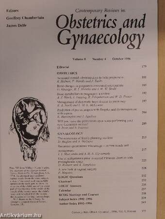 Contemporary Reviews in Obstetrics and Gynaecology October 1996