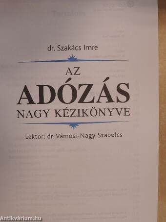 Az adózás nagy kézikönyve 2012