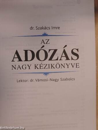 Az adózás nagy kézikönyve 2013