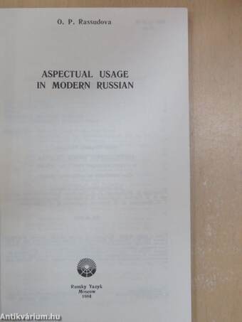 Aspectual Usage in Modern Russian