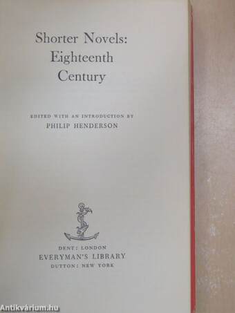 Shorter Novels: Eighteenth Century