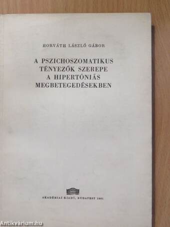 A pszichoszomatikus tényezők szerepe a hipertóniás megbetegedésekben